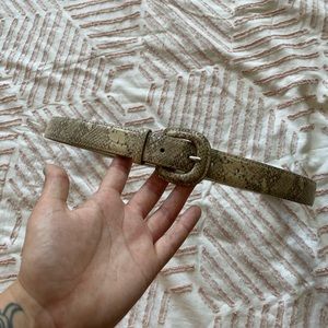 Neutral Snake Print Belt